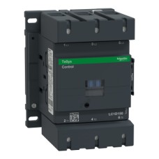 LC1D150B7 IEC contactor, TeSys Deca, nonreversing, 150A, 100HP at 480VAC, up to 100kA SCCR, 3 phase, 3 NO, 24VAC 50/60Hz coil, open