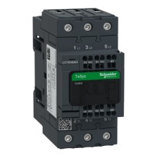 LC1D40A3M7 IEC contactor, TeSys Deca, nonreversing, 40A, 30HP at 480VAC, 3 phase, 3 pole, 3 NO, 220VAC 50/60Hz coil, open style