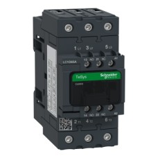 LC1D65AB7 IEC contactor, TeSys Deca, nonreversing, 65A, 40HP at 480VAC, up to 100kA SCCR, 3 phase, 3 NO, 24VAC 50/60Hz coil, open