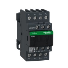 LC1DT40B7 IEC contactor, TeSys Deca, nonreversing, 40A resistive, 4 pole, 4 NO, 24VAC 50/60Hz coil, open style