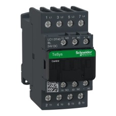 LC1DT40BL TeSys D contactor - 4P(4 NO) - AC-1 - <= 440 V 40 A - 24 V DC low cons coil