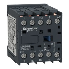 LP1K090085MD Contactor, TeSys K, 4P, 2 NO + 2 NC, AC-1, lt or eq to 440V, 20A, 220VDC coil