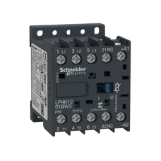 LP4K1201BW3 Contactor, TeSys K, 3P, AC-3, lt or eq to 440V, 12A, 1 NC aux, 24VDC coil