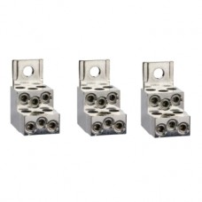 LV429248 3 aluminium bare cable connectors, ComPact NSX, for 6 cables 1.5 mm² to 35 mm², 250 A, set of 3 parts