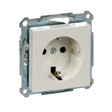 MTN2300-0319 SCHUKO socket-outlet, shutter, screwl. term., polar white, glossy, System M