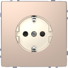 MTN2300-6051 SCHUKO socket-outlet, shutter, screwl. term., champagne metallic, System Design