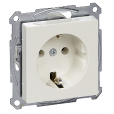 MTN2301-0319 SCHUKO socket-outlet, screwless terminals, polar white, glossy, System M