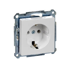 MTN2301-0325 SCHUKO socket-outlet, screwless terminals, active white, glossy, System M