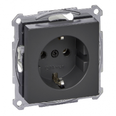 MTN2301-0414 SCHUKO socket-outlet, screwless terminals, anthracite, System M