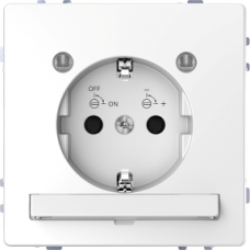 MTN2304-6035 Kištukinis lizdas su įžeminimu, LED moduliu ir apsauga vaikams, Latoso baltumo spalvos, spyruokl. gnybt., System Design