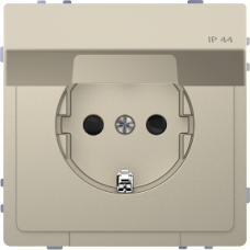 MTN2314-6033 SCHUKO sock.-out. w. hng.lid, IP44, shut., screwl. term., sahara, System Design