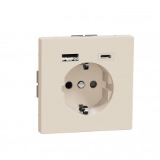 MTN2367-6033 USB charger A+C 3A + socket-outlet sahara, System Design