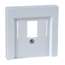 MTN296025 Central plate with square opening, active white, glossy, System M