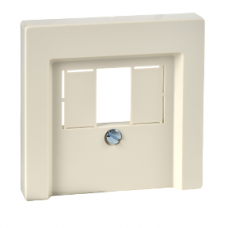 MTN296044 Central plate with square opening, white, glossy, System M
