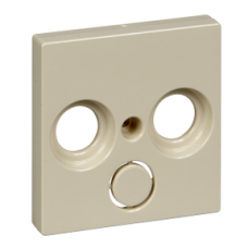 MTN296744 Central plate for antenna socket-outlets 2/3 holes, white, glossy, System M