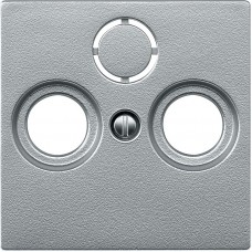 MTN297560 Central plate for antenna socket-outlets 2/3 holes, aluminium, System M