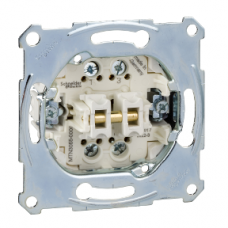 MTN3055-0000 Double pbtn insrt make contact 1 pole, flush-mntd, 10 A, AC 250 V, screw term.