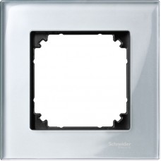 MTN4010-3260 Real glass frame, 1-gang, Diamond silver, M-Elegance