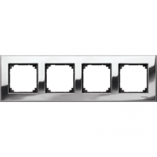 MTN403439 Metal frame, 4-gang, Chrome, M-Elegance