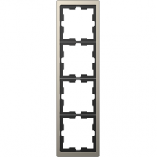 MTN4040-6550 D-Life metal frame, 4-gang, nickel metallic