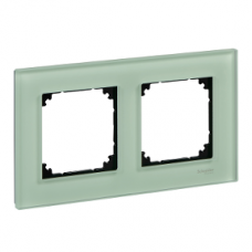 MTN404204 Real glass frame, 2-gang, Emerald green, M-Elegance