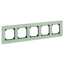 MTN404504 Real glass frame, 5-gang, Emerald green, M-Elegance