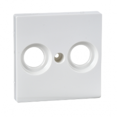 MTN4122-0319 Central plate for antenna socket-outlets 2 holes, polar white, glossy, System M