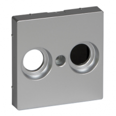 MTN4122-0460 Central plate for antenna socket-outlets 2 holes, aluminium, System M