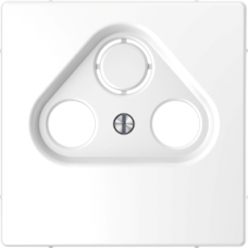 MTN4123-6035 Central plate for antenna socket-outlets 2/3 holes, lotus white, System Design