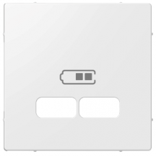 MTN4367-0319 Centrinė plokštė USB įkroviklio mechanizmui, sniego baltumo, blizgi, su System M rėmeliais 