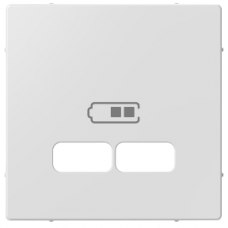 MTN4367-0325 Centrinė plokštė USB įkroviklio mechanizmui, aktyviai balta, blizgi, su System M rėmeliais 