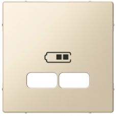 MTN4367-0344 Centrinė plokštė USB įkroviklio mechanizmui, smėlio spalvos, blizgi, su System M rėmeliais 