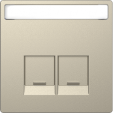 MTN4574-6033 Cen.pl. 2-gng w. label field f. Schneider Electric RJ45-Connctr.sahara,Sys.Des