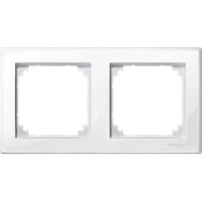 MTN478219 M-Smart frame, 2-gang, polar white, glossy