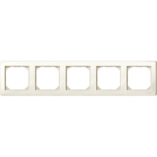 MTN478544 M-Smart frame, 5-gang, white, glossy