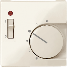 MTN534844 Central plate f. room temp. ctrl insert w. switch, white, glossy, System M