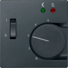 MTN535814 apdaila grindų termostatui su jungikliu, antracito spalva, System M