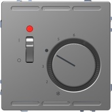 MTN5760-6036 Patalpos termostatas 230 V su jungikliu ir apdaila Nerūdijančio pl. sp., System Design