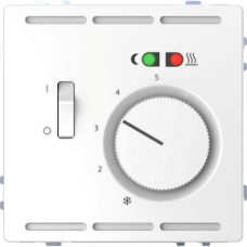 MTN5764-6035 Floor thermostat 230 V with switch and central plate, lotus white, System Design