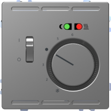 MTN5764-6036 Grindų termostatas 230 V su jungikliu ir apdaila Nerūdijančio pl. sp., System Design
