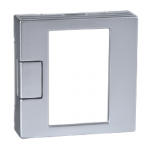 MTN5775-0460 Cen.pl. f. room temp. ctrl insert w. touch screen, aluminium, System M