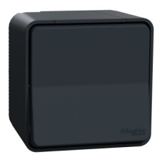 MUR35021 Switch, Mureva Styl, complete product, 1 pole 2 way, electromechanical, 10AX, IP55, grey