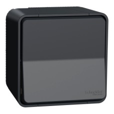 MUR35023 Switch, Mureva Styl, complete product, intermediate, electromechanical, 10AX, IP55, grey