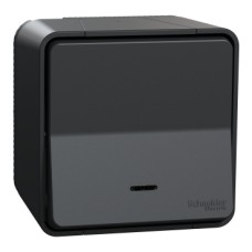 MUR35028 Push-button, Mureva Styl, 10A, 250V, IP55, grey
