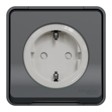 MUR36034 Mureva Styl - socket-outlet - 16A - 2P + E - shutters - grey