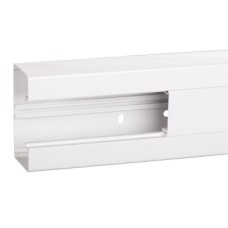 ISM10200P Instaliacinis kanalas, 95x55 mm su dangčiu, PVC, poliariškai baltas, 2 m