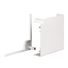ISM10503P 45 - 90° kampas, 185 x 55 mm, PC/ABS, poliariškai balta