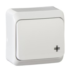 WDE001070 PRIMA 10AX-250 VAC, jungiklis su užveržiamais gnybtais, kryžminis, balta sp. WDE001070 PRIMA 10AX-250 VAC, jungiklis su užveržiamais gnybtais, kryžminis, balta sp.