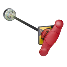 31053 extended rotary handle, front control, Compact INS/INV 320 to 630, Compact INSJ400, red handle on yellow front