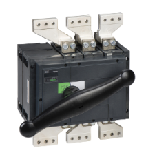 31340 switch disconnector, Compact INS2500, 2500A, standard version with black rotary handle, 3 poles